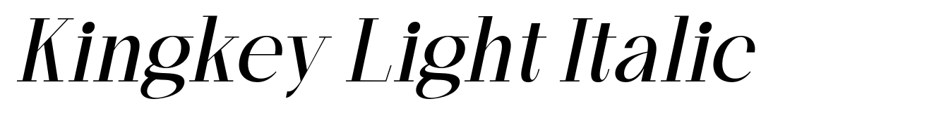 Kingkey Light Italic